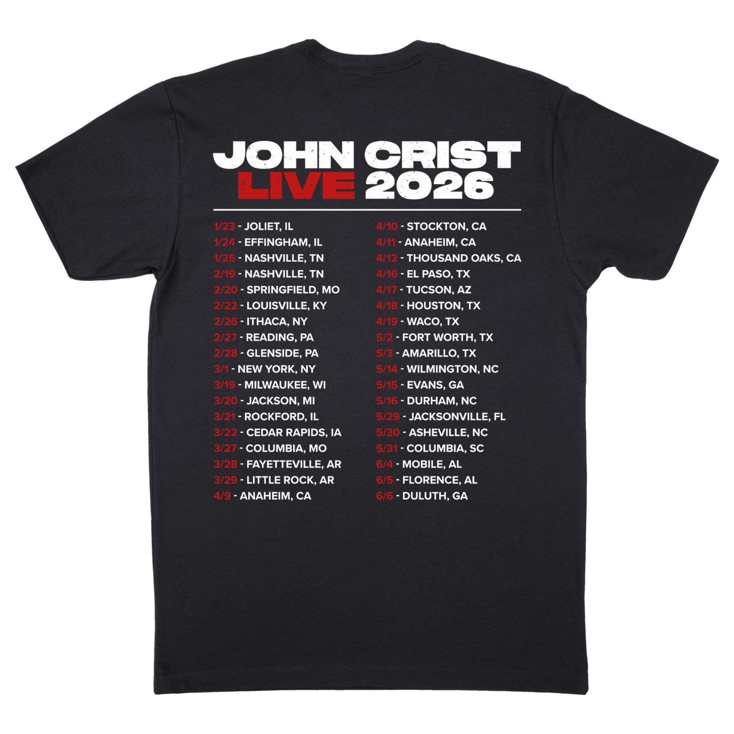 Spring 2026 Tour Tee